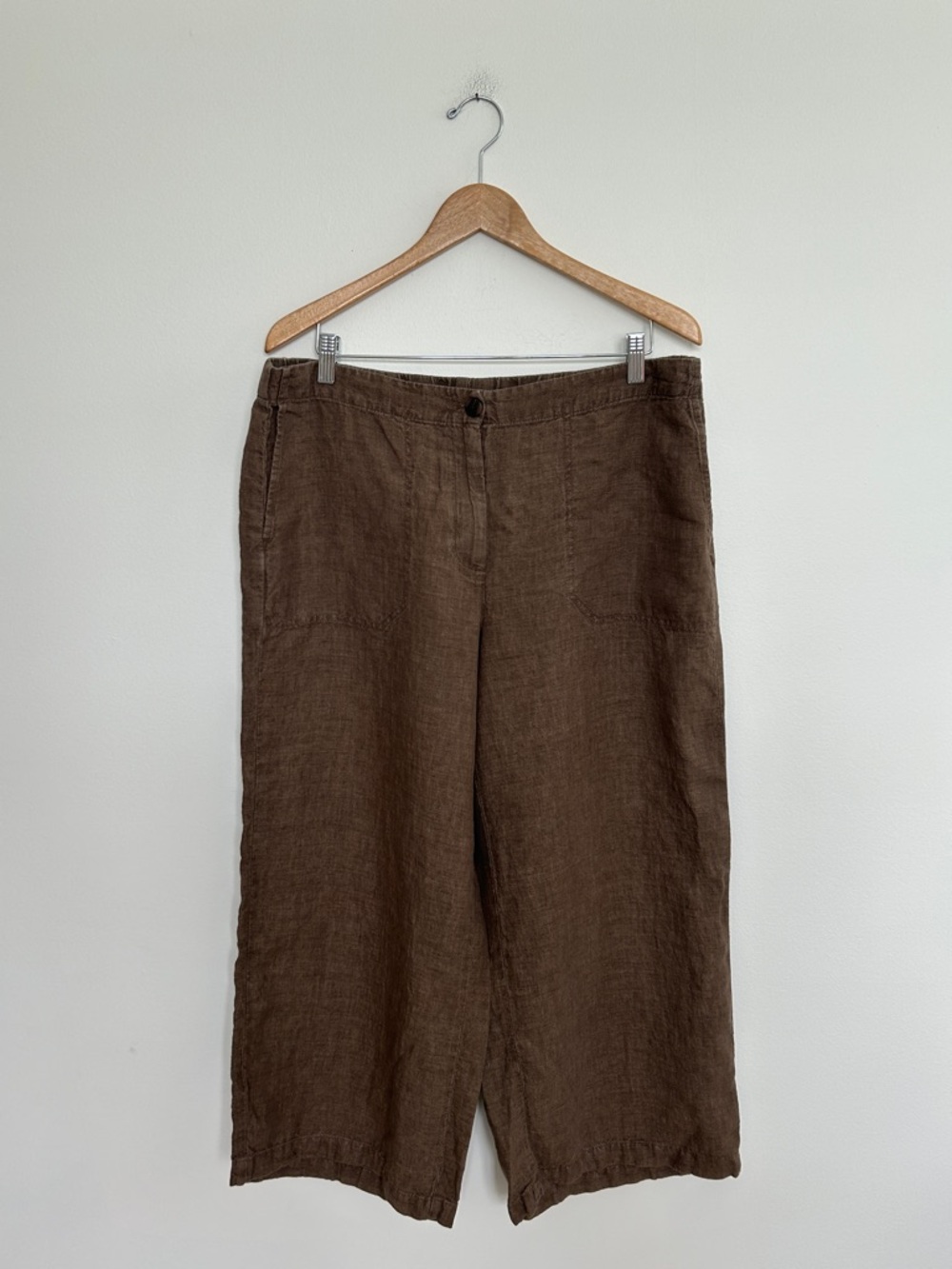 J.Jill Love Linen Brown Pants 24” Inseam Size Large